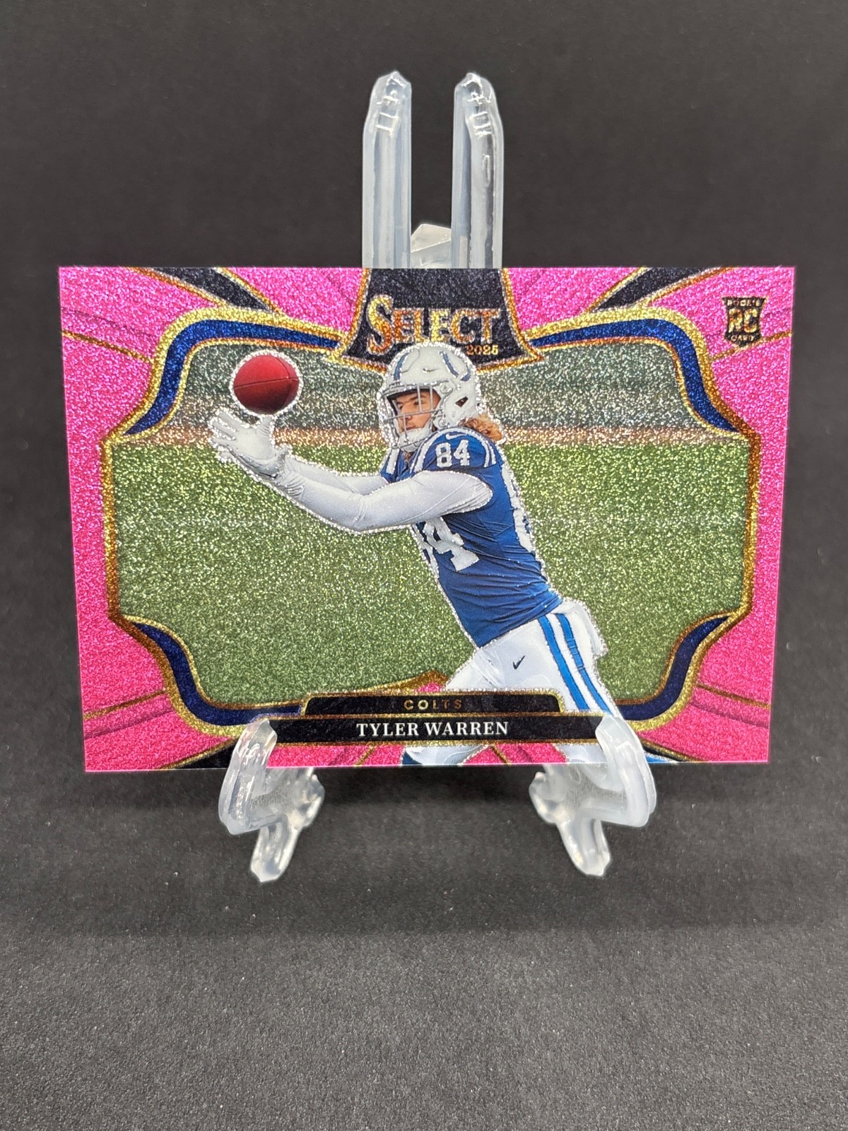 2025 Select Tyler Warren Rookie Field Level Pink Glitter SSP # 13/15 Colts #433