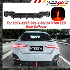Single Exhaust Rear Diffuser Bumper lip Spoiler Fits 21-25 BMW G26 4 Series 430i