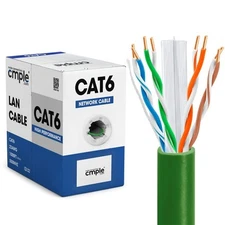 1000ft Cat6 Ethernet Cable 10Gbps CMR UTP Bulk Networking LAN Wire Green
