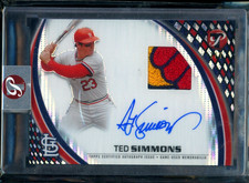 #1/1 2026 Topps Pristine Ted Simmons GAME USED LOGO Patch Auto Autograph Card