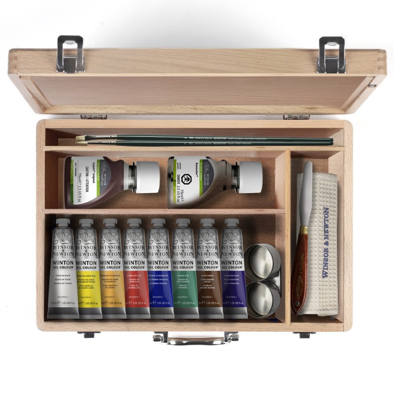 Peinture à l'huile Winsor et Newton en coffret pour ne plus manquer d'accessoires sur la toile