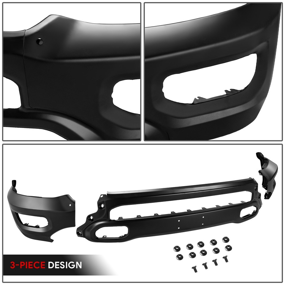 Front Bumper Face Bar W/ Fog Light Holes For Ram 1500 2019-2024 Front Bumper Face Bar W/ Fog Light Holes For Ram 1500 2019-2024