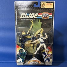 GI JOE 25th Anniversary COMIC PACK SNAKE EYES STORM SHADOW Hasbro Toy 2007