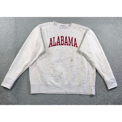 Vtg Champion Sweatshirt Men XL Alabama Crimson Tide Grey Y2K Collegiate Grunge