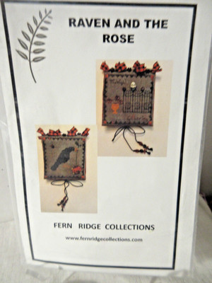 NEW Fern Ridge Collections RAVEN AND THE ROSE Needle Book Ctd Cross Stitch Kit