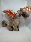 TY Beanie Baby SCORCH the Dragon 7" MWMT Plushie Animal Vintage