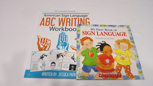 American Sign language ABC Writing/First Book of Sign Language ...