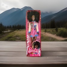New Barbie Fashionistas Doll #156 ‘fearless’ Style with afro And Blue Lipstick!