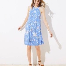 Loft Halter Floral Swing Dress