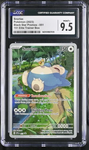 2023 Pokemon Black Star Promos Snorlax 151 Elite Trainer Box CGC 9.5 #051
