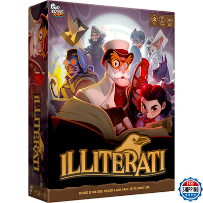 Gap Closer Games Illiterati Cooperative Word Game 1-5 Players