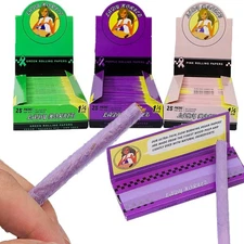 1 Box LADY HORNET Natural Wood 1 1/4 Cigarette Rolling Papers 3 Colors Options