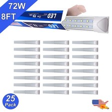 Led Shop Lights 25 Pack 8Ft 72Watt 9000Lm 6500K Linkable T8 Warehouse Led Lights