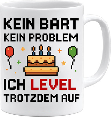 Up Gaming Tasse Pixel Kuchen Motiv