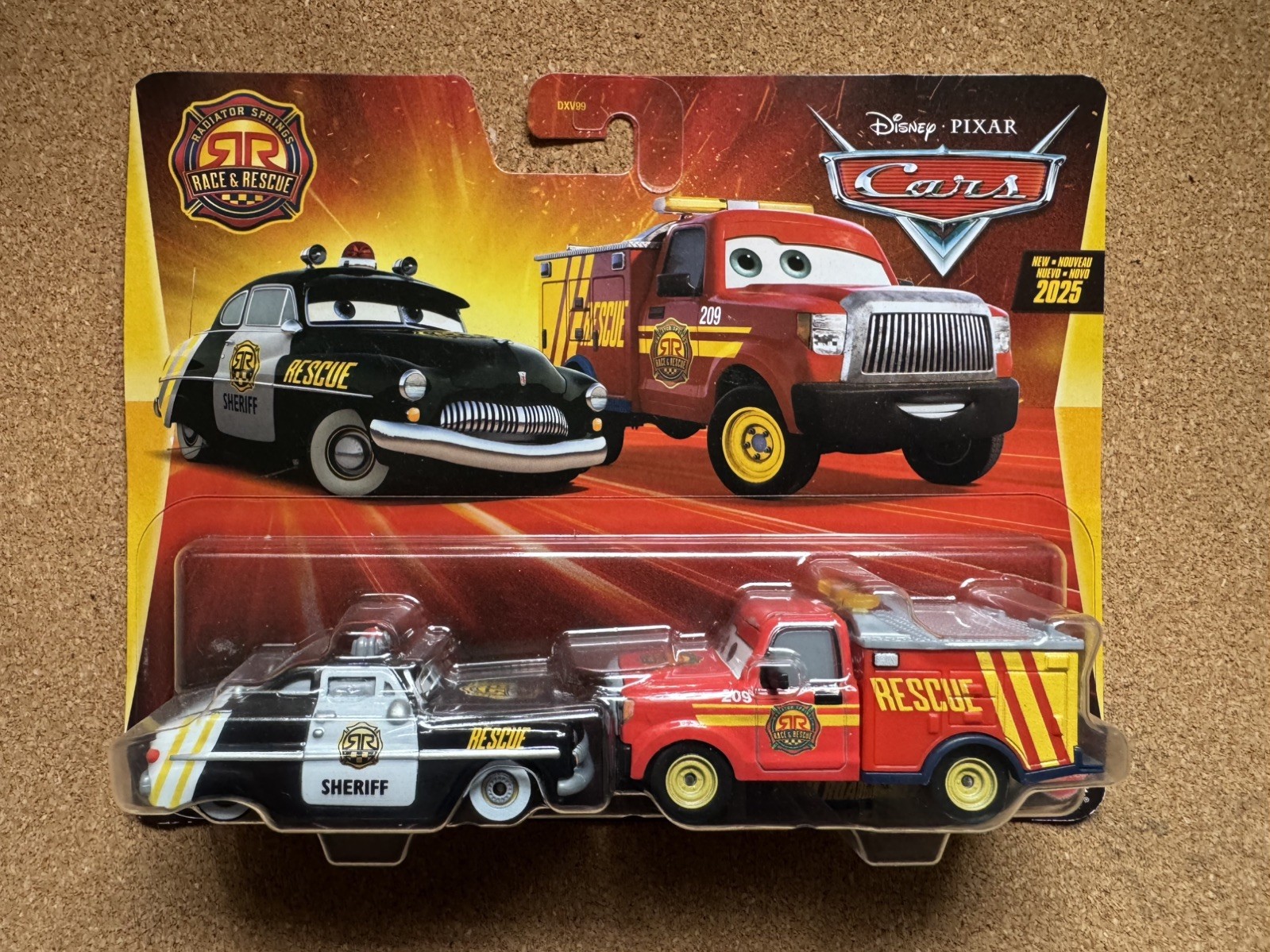 Disney Pixar Cars - 2025 Race Rescue - Sheriff & Adam Roadriguz -  2-pack