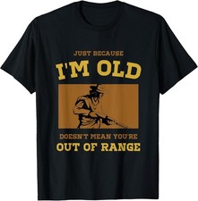 Funny Shotgun Gun Shooting And Skeet Shooting Old Man Cotton Tee - Made In Usa