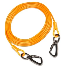 Cwlovys Dog Tie Out Cable, 10FT, Orange, Suitable for Dogs up to 350 pounds, ...