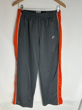 Starter Track Pants 1971 Wide Leg Vintage | Men's | Grey/Orange | Medium