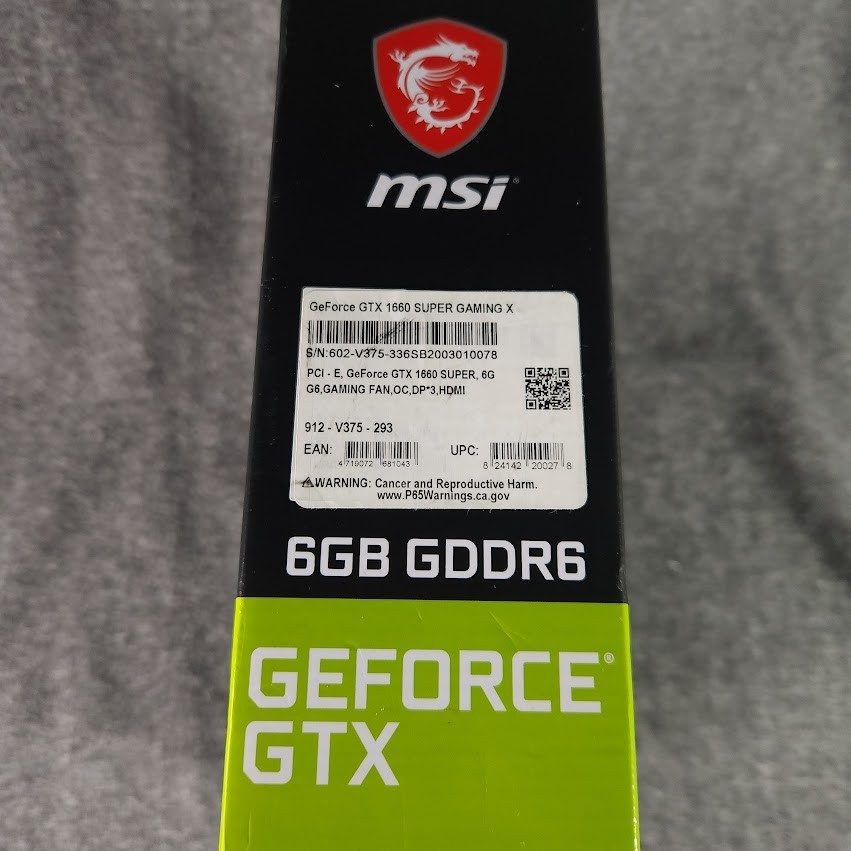 MSI NVIDIA GeForce GTX 1660 Super 6GB GDDR6 Graphics Card