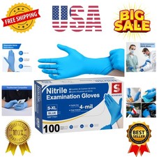 Nitrile Exam Gloves, Blue, 4 mil, Powder-Free, Latex-Free, for Medical Exam, ...