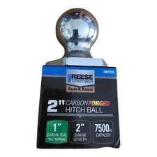 Reese Towpower Farm & Ranch 2" Carbon Forged Hitch Ball 7061233 NIB 7500 Lbs