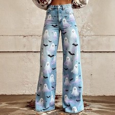 Autumn Women's Wide-Leg Denim Pants