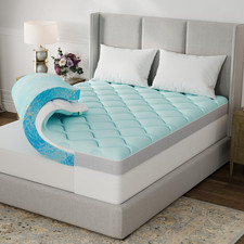 3" Dual Layer Gel Memory Foam Mattress Topper for Back Pain Relief