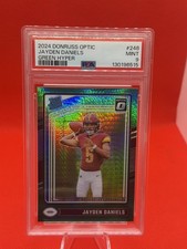 2024 Donruss Optic Jayden Daniels Green Hyper PSA 9 COMMANDERS