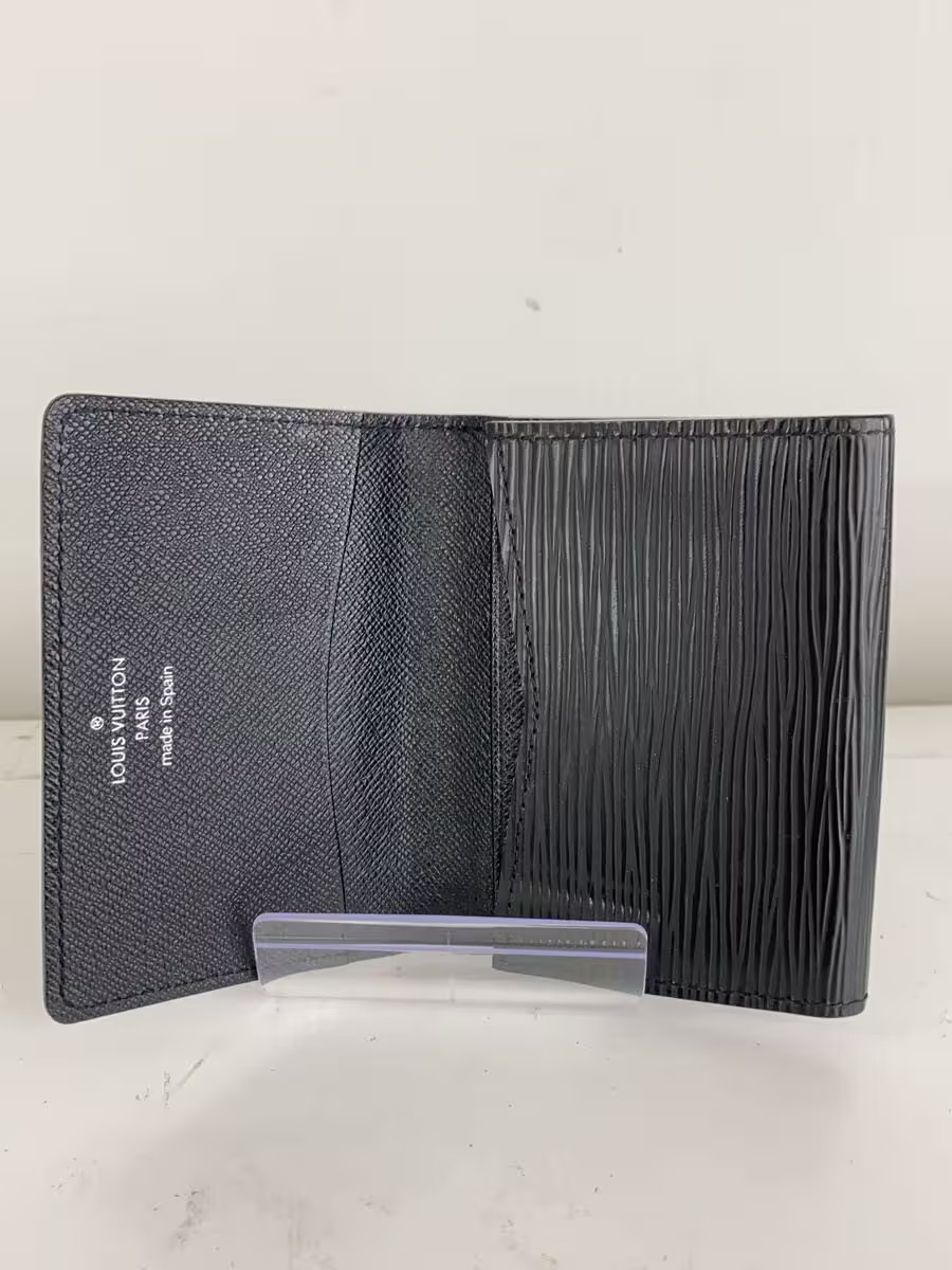 LOUIS VUITTON Envelope Carte de Visite Epi Black Plain Men's thumbnail 4
