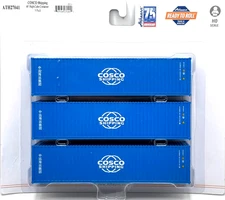 HO ATHEARN 27041 40' HI-CUBE CONTAINER 3-PACK COSCO SHIPPING