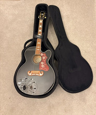 Epiphone EJ200SCE Acoustic Electric Guitar - Black with epiphone case .