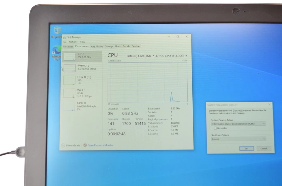 Dell Optiplex 9030 23" FHD AIO Intel i7-4790s 3.20GHz 16GB 240GB SSD Windows 10 - Image 3 of 4