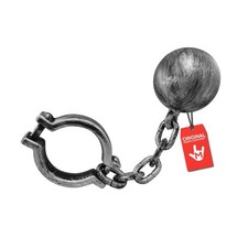 Ball  Chain Shackle Prop, 19.5 in Prisoner Halloween Costume Accessory