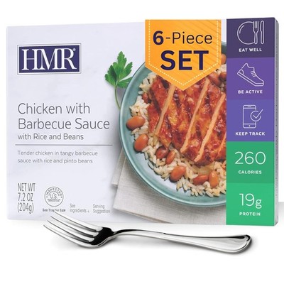HMR Chicken with Barbecue Sauce Entrée | Prepared Meal 7.2 Ounce (Pack of 6)
