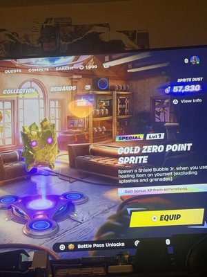 Gold Zero Point Sprite Fortnite Battle Royale