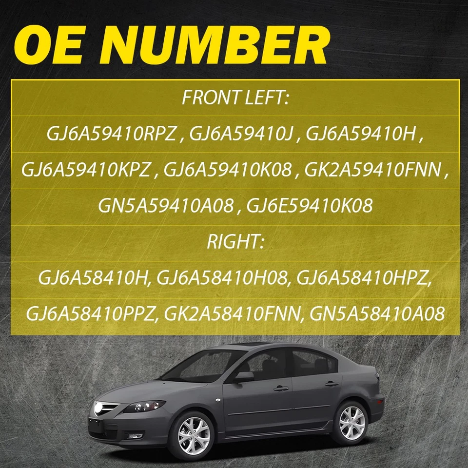 2 peças maçaneta externa para porta dianteira direita+lado esquerdo para 2009 2004-08 Mazda 3 - Imagem 3 de 4