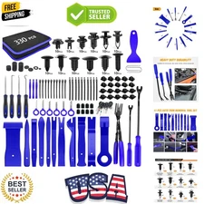 330Pcs Trim Removal Tool, Auto Push Pin Bumper Retainer Clip Set Fastener Ter...