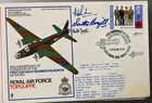 WW2 escapers RAF Scottie Brazil, Bob Frost and Bill Randle signed RAF cover