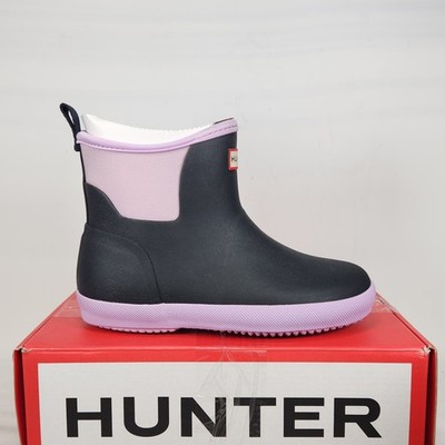 Size 1 Big Kids - Hunter Finley Rain WATERPROOF - Black / Purple
