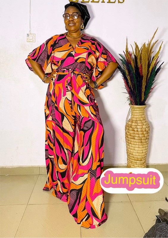 Multicolor Wide Leg Jumpsuit For Women