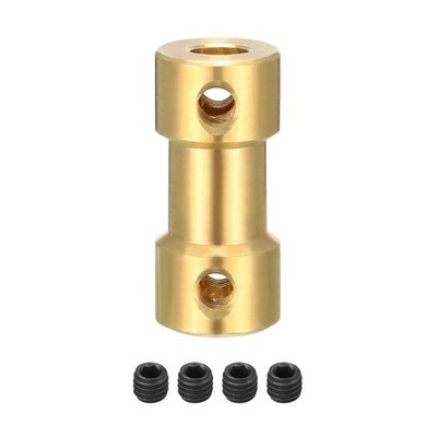 Rigid Coupling Copper [for 3D Printer]-2mm-4mm L20xD9/Gold