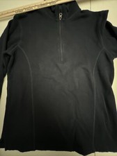 Eddie Bauer Sweater Men's Medium 1/4 Zip Pullover Sweatshirt Navy Blue