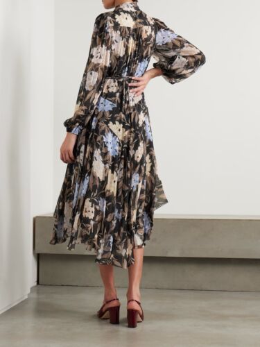 ZIMMERMANN EDEN HANDKERCHIEF DRESS In BLACK INCA LILY Size 2 $1100 - Picture 2 of 21