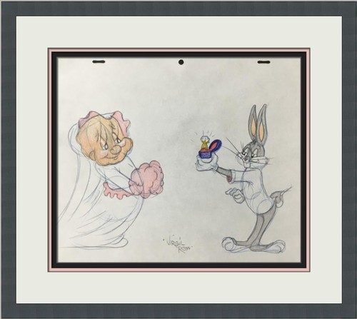 Hoja Modelo Firmada Original Virgil Ross Dibujo Insectos Boda Elmer Enmarcado Personalizado - Imagen 2 de 7