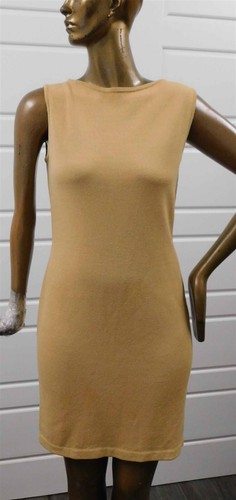 St John Collection Camel Santana Knit Sleeveless USA sz 8