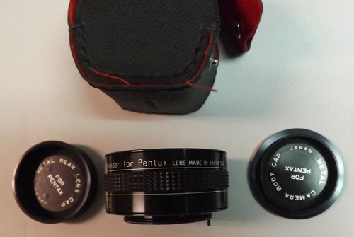 2X Auto Prinz Var-I-Rim Lens Extender for Pentax. With Case & Steel Lens Covers - Afbeelding 3 van 4