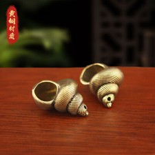 New Brass Conch Keychain Set  Ocean Pendant Metal Charm Key Ring 2PC