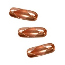 100 Solid COPPER 3.2mm BALL CHAIN CONNECTORS for 6 Chain Quality Clasps