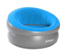 Image of Vango Inflatable Flocked Donut Chair BLOW UP Red Blue Grey Camping Garden PARTY