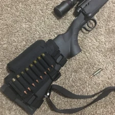 Tactical Buttstock Cheek Rest Riser Pad Ammo Pouch for Rifle .308 .300 .410 Winm